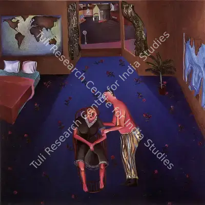 Khakhar, Bhupen (Artist). Weatherman. Oil on canvas, 1979 | Painting | FineArts | 00372246