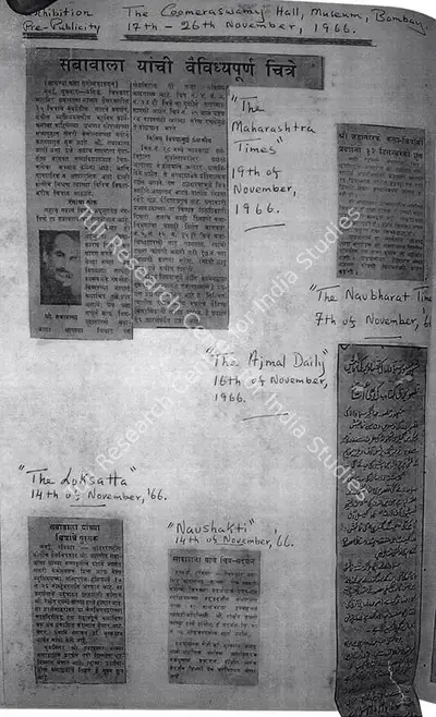 Jehangir Sabavala pictures, 1966, Newspaper Clipping