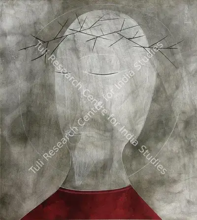 Rasik D. Raval (Artist), Christ, Painting