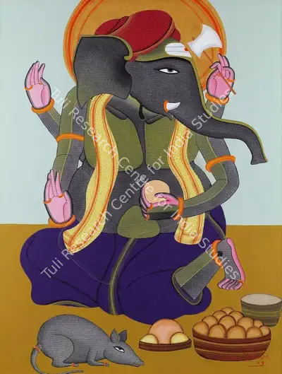 Thota Vaikuntam (Artist), Untitled (Ganesha), 2012, Painting