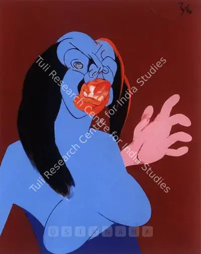 Tyeb Mehta (Artist), Kali, 1997, Painting