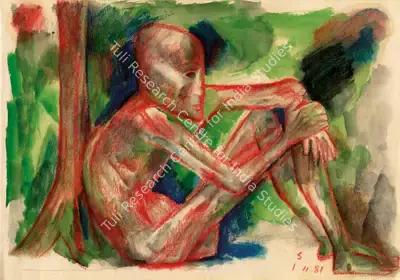 Hore, Somnath (Artist). Untitled. Watercolour and crayon on paper, 1981 | Painting | FineArts | 00561050