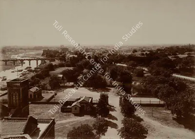 Studio Bourne & Shepherd (Photographic Studio), Bird's Eye View of Gondal, 1909, Antiquarian Photograph