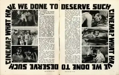 A.S. Raman (Essayist), What Have We Done to Deserve such Cinema?, 1976, Essay