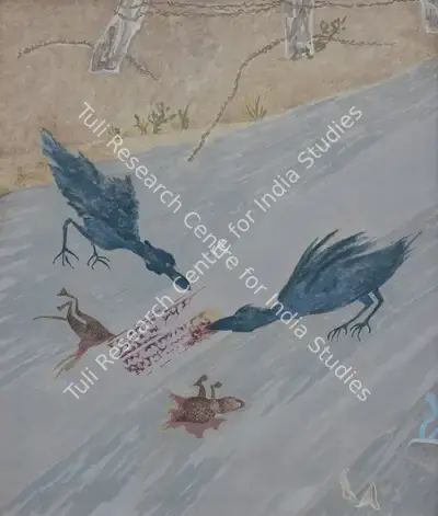 Gieve Patel (Artist), Crows With Debris, 2000, Painting
