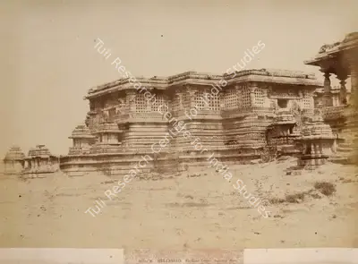 William Henry Pigou (Photographer), Hullabeed, the Great Temple. South-east Angle, 1857, Antiquarian Photograph