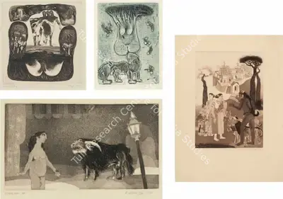 K. Laxma Goud (Artist), Untitled, 1970, Graphic Art