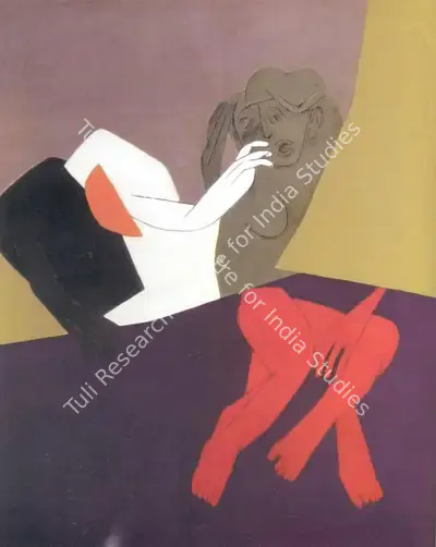 Tyeb Mehta (Artist), Gesture III, 1977, Painting
