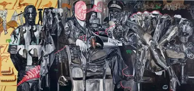 Probir Gupta (Artist), Rats and Generals in a Zoological Park, 2007, Painting