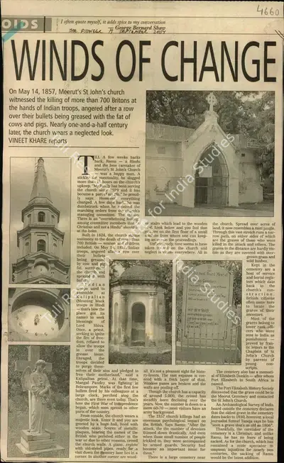 Vineet Khare (Reporter), Winds of Change, 2004, Newspaper Clipping