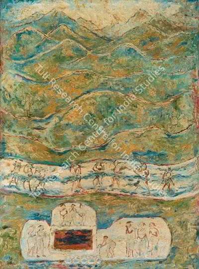 K.K. Hebbar (Artist), Untitled, 1961, Painting