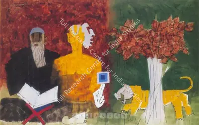 M.F. Husain (Artist), Brahma and Mohammad, Painting