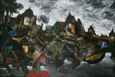Manu Parekh (Artist), Evening at Baneras, 2006, Painting