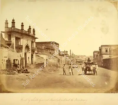 Felice Beato (Photographer), The Road by which General Henry Havelock entered the Residency, Lucknow, 1858, Antiquarian Photograph