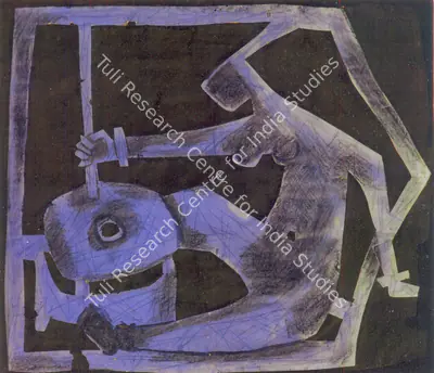 M.F. Husain (Artist), Doll Series, 1954, Graphic Art