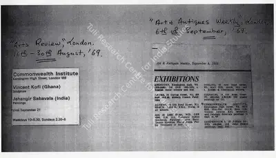 Exhibitions, 1969, Newspaper Clipping