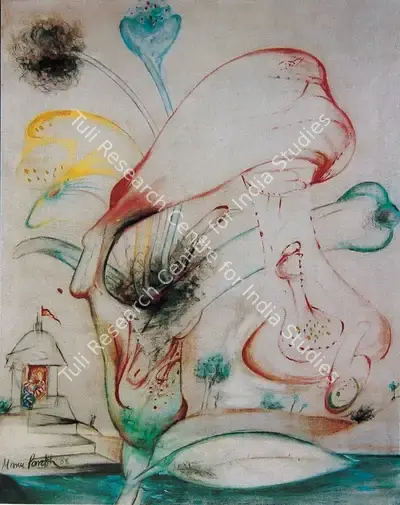 Manu Parekh (Artist), Benares Series, 1988, Painting