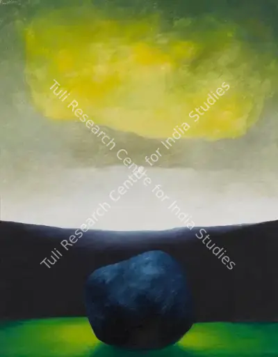 Paramjit Singh (Artist), The Blue Rock, 1974, Painting
