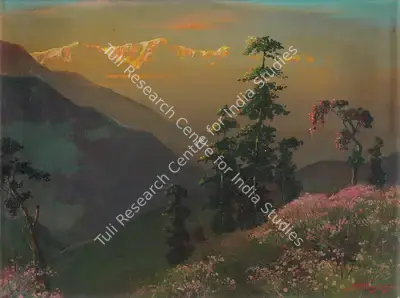 Gangooly, J.P. (Artist). Spring in the Himalayas, n.d. | Painting, DAG.Del/06.12.16, 2016 · DAG