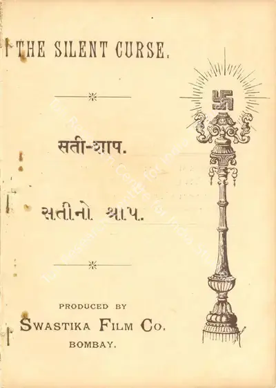 Manilal Joshi (Director), Sati No Shrap, 1923, Synopsis Booklet