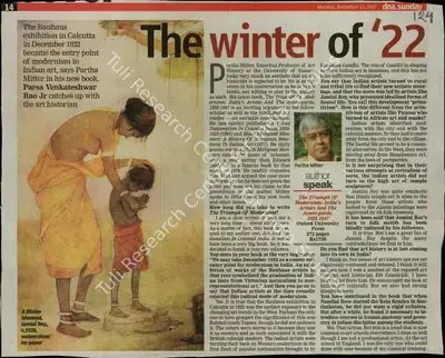 Parsa Venkateshwar Rao Jr (Reporter), The Winter of '22, 2007, Newspaper Clipping