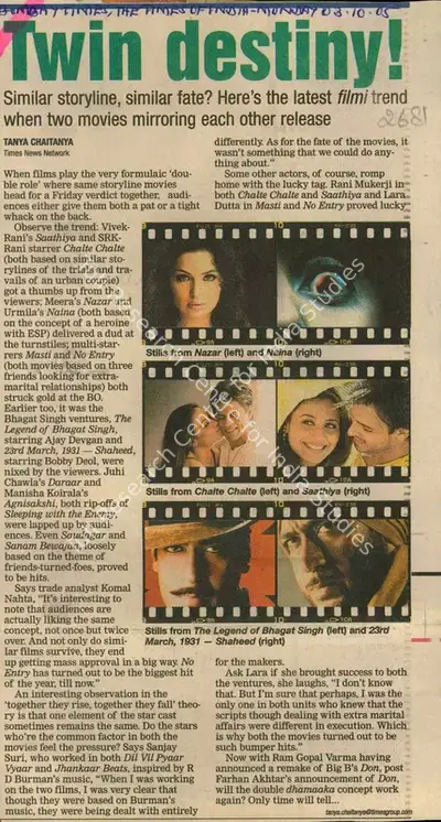 Tanya Chaitanya (Reporter), Twin Destiny!, 2005, Newspaper Clipping