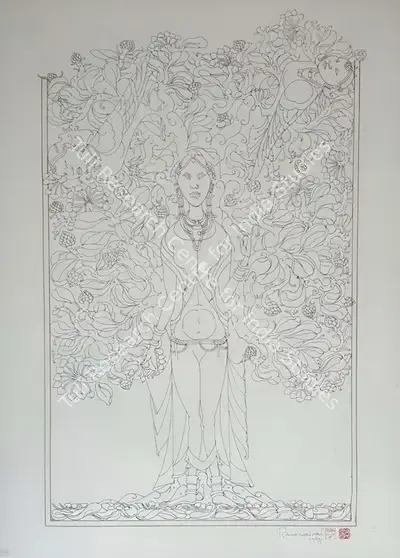 A. Ramachandran (Artist), Untitled (Tree of Life), 1994, Painting