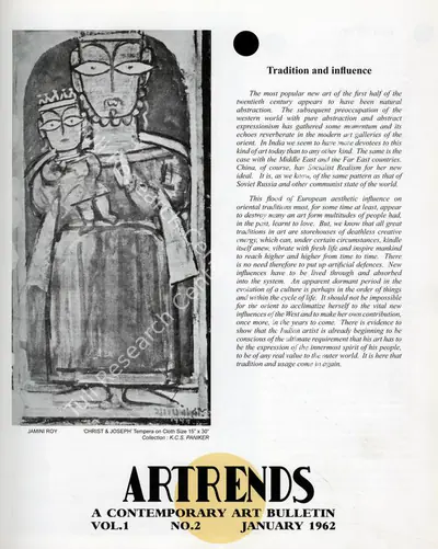 Janakiram, P.V. (Editor). Artrends - A Contemporary Art Bulletin. 1(2). Madras: Progressive Painters, January 1962 | Bulletin | FineArts | 00842082