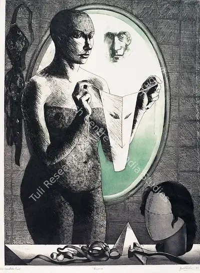 Anupam Sud (Artist), For An Apple Only…, 1989, Graphic Art