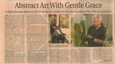 Pankaj Molekhi (Reporter), Abstract Art With Gentle Grace, 2011, Newspaper Clipping