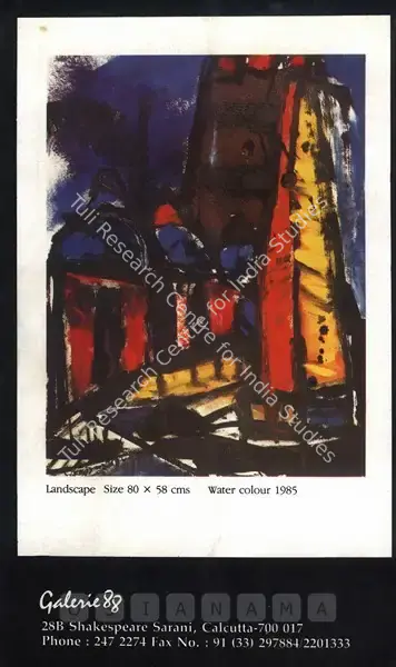 Jaya Ganguly (Artist), Landscapes in Water Colour by Jaya Ganguly, 1994, Solo Exhibition Invitation
