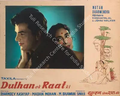Rajendra Malone (Cinematographer), Dulhan Ek Raat Ki, 1966, Photographic Still Mounted on Lobby Card