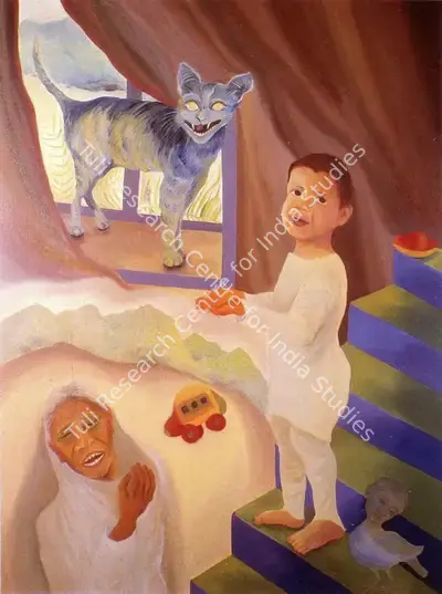 Lalitha Lajmi (Artist), Lalitha Lajmi, 1990, Painting