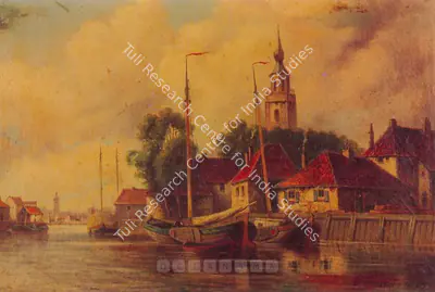 Henry G. Ilford (Artist), A Dutch Town Canal Scene, Painting