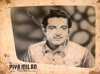Raghunath (Director), Piya Milan, 1958, Lobby Card