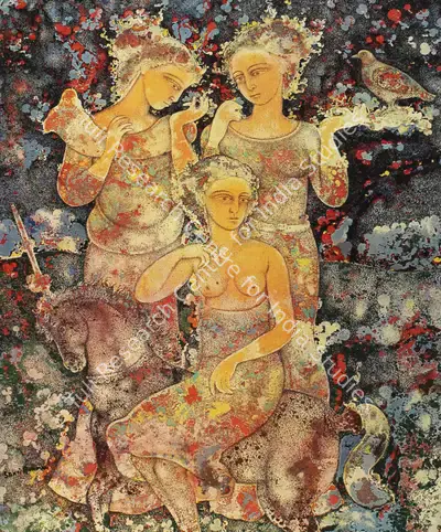 Sakti Burman (Artist), Untitled, 1985, Painting