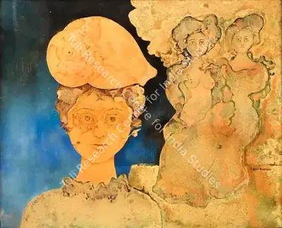 Sakti Burman (Artist), Les Enfant, 1974, Painting