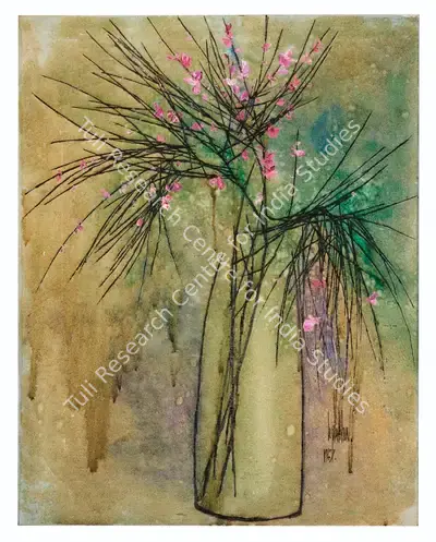 B. Prabha (Artist), Untitled (Bahar Blossom), 1967, Painting