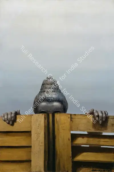 Bikash Bhattacharjee (Artist), And the Door, 1974, Painting
