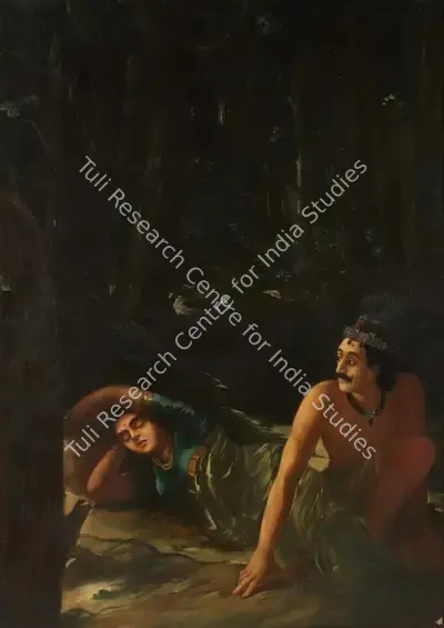 After Raja Ravi Varma (Artist), Untitled (Nala and Damayanti), Painting