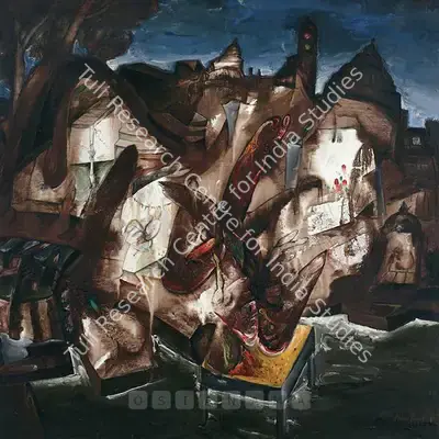 Manu Parekh (Artist), Benaras Landscape I, 1993, Painting