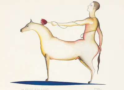 Surendran Nair (Artist), The Mortal Wound of Chiron The Centaur (2), Painting