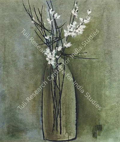 B. Prabha (Artist), Untitled (Cherry Blossom), 1967, Painting