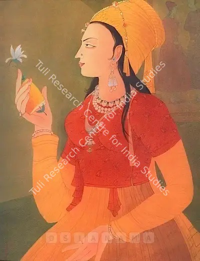 M.A.R. Chughtai (Artist), The Mughal Princess, Painting