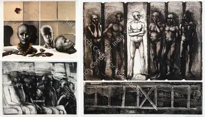 Sud, Anupam (Artist). Tribute. Etching on paper, 1989 | Graphic Art | FineArts | 00575490