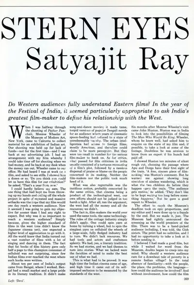 Satyajit Ray (Essayist), Under Western Eyes, 1982, Essay