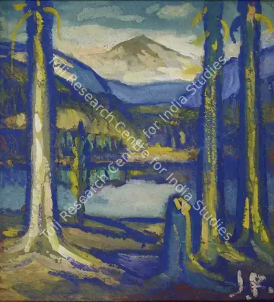 Jamini Roy (Artist), Untitled (Landscape), 1930, Painting