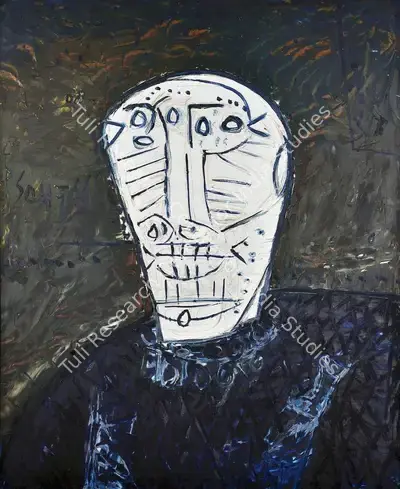 F.N. Souza (Artist), Head, 1961, Painting