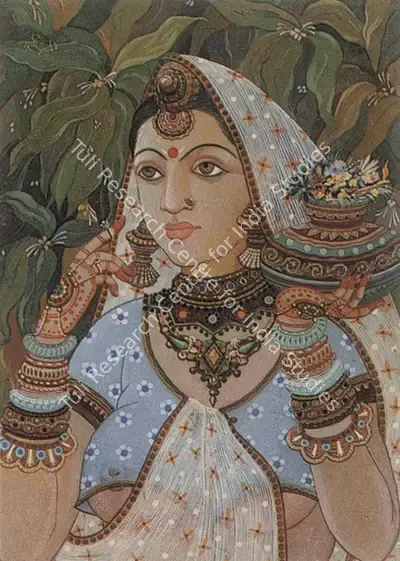 Surya Prakash (Artist), To the Temple, Painting