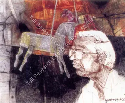 Ray, Shyamal Dutta (Artist). Untitled. Wash, Pastel and charcoal on paper, 1990 | Painting | FineArts | 00375721